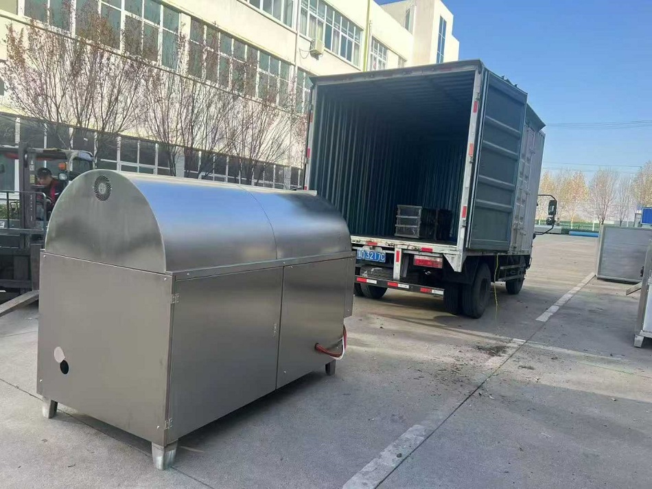 許昌智工9-16型號大型電磁炒貨機裝車發貨